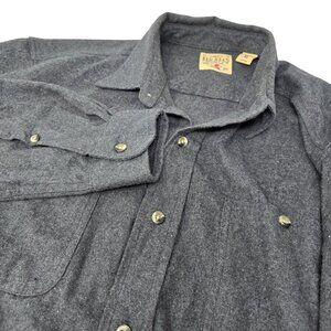 Red Head Brand Co‎ Chamois Flannel Shirt Size XL Gray Long Sleeve Button Up